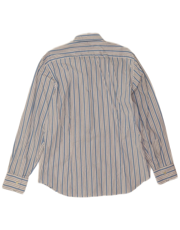 Pierre Cardin Chemise Homme Taille 41 16 Grand Coton Rayé Bleu