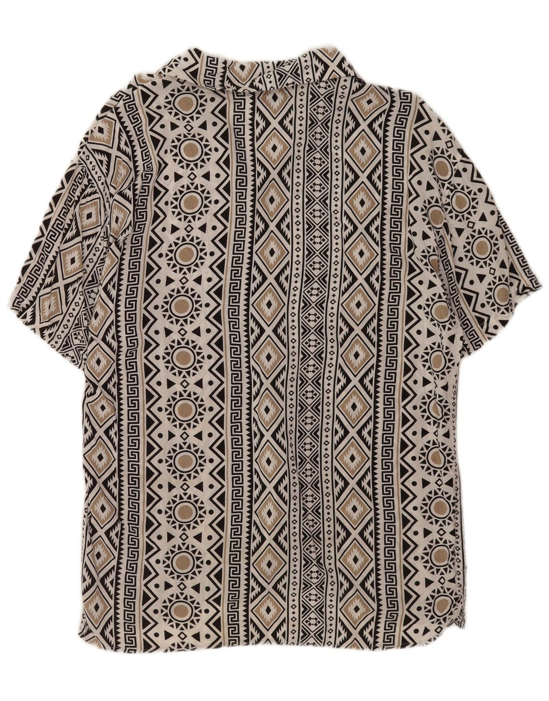 Jack & Jones Chemise à Manches Courtes Homme Small Blanc Géométrique Viscose