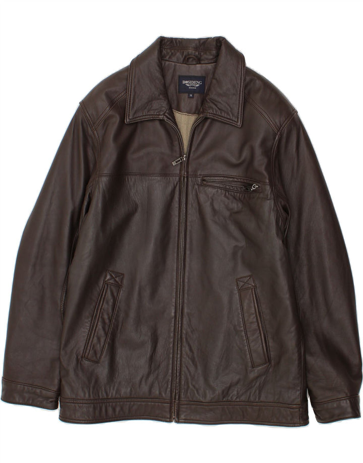 VINTAGE Veste en cuir homme UK 38 Cuir marron moyen