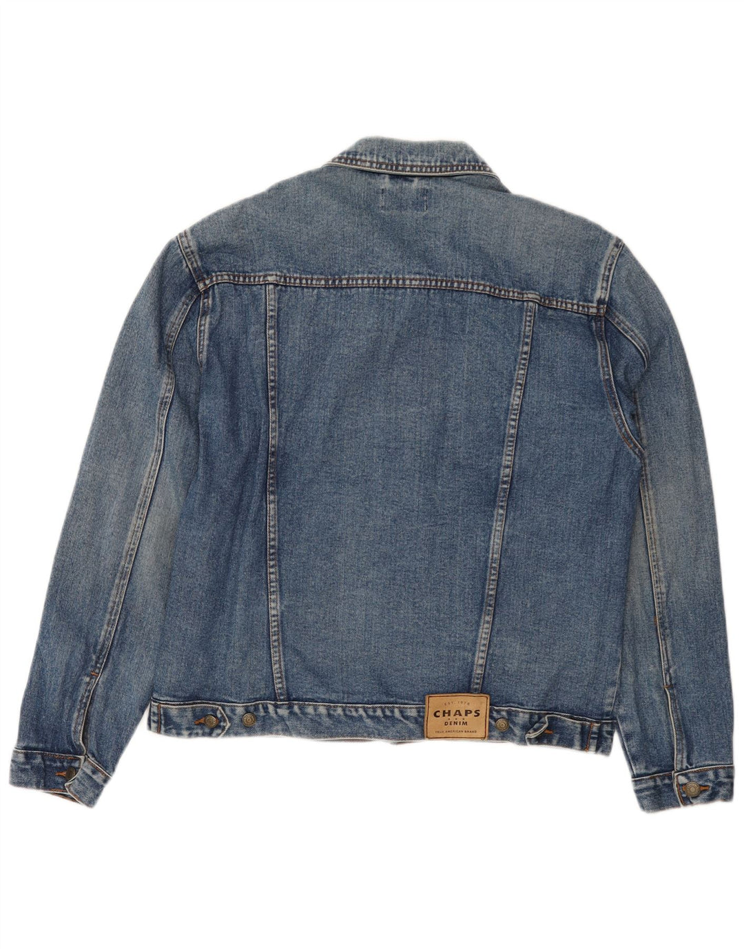 CHAPS Veste en Jean Homme UK 38 Bleu Moyen Coton
