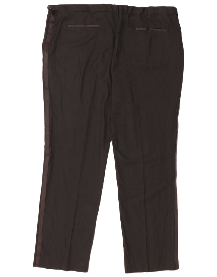 Marks & Spencer Pantalon de costume coupe classique pour homme W46 L33 Noir Polyester