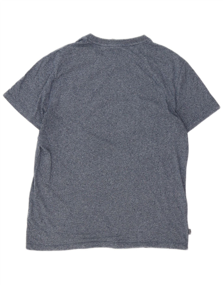 SUPERDRY T-Shirt Homme Top XL Bleu Marine Moucheté Coton