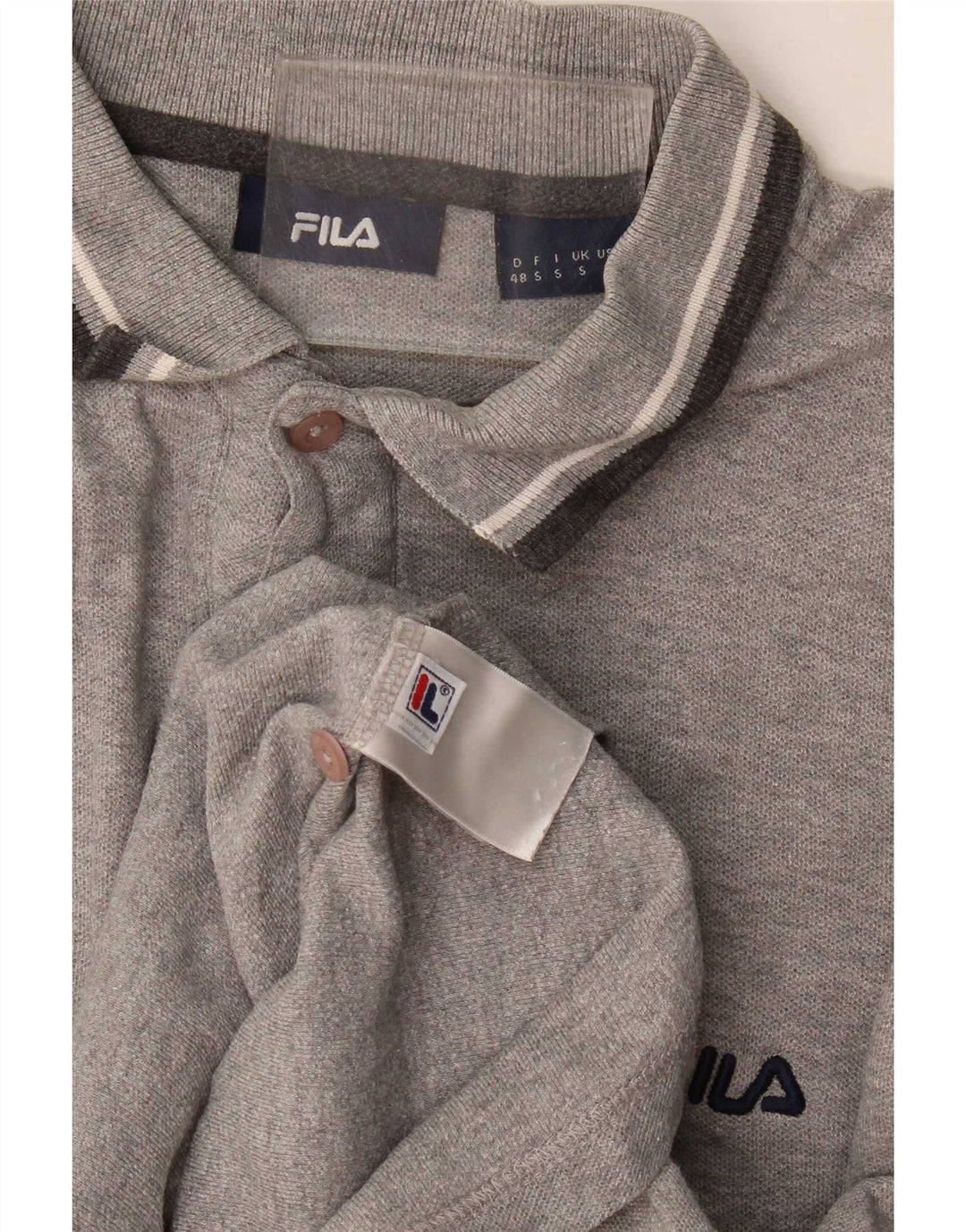 Fila Polo Homme Petit Gris Rayé