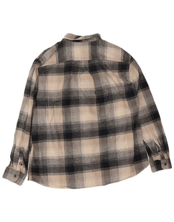 Marks & Spencer Chemise en flanelle coupe régulière pour homme 2XL en coton à carreaux beige