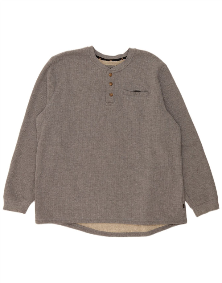 Lee Mens Regular Fit Sweatshirt Jumper 2XL Gris Coton