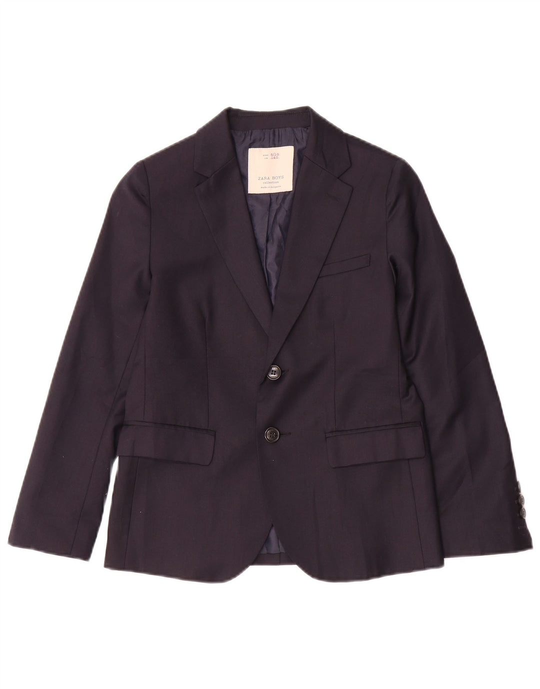 Zara Veste Blazer 2 Boutons Garçon 9-10 ans Bleu Marine Laine
