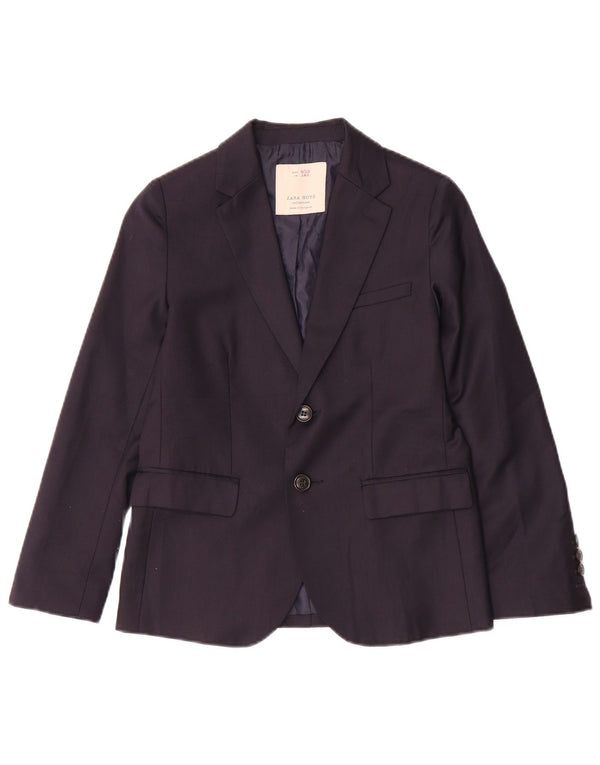 Zara Veste Blazer 2 Boutons Garçon 9-10 ans Bleu Marine Laine