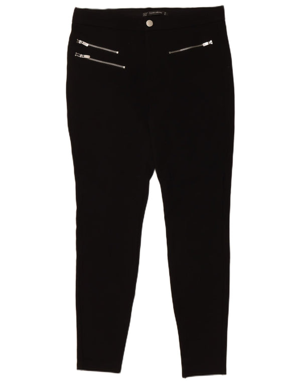 Zara Femme Trafaluc Skinny Pantalon Décontracté Large W30 L27 Noir Viscose