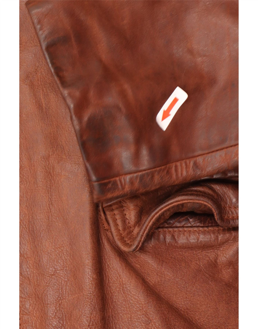 veste en cuir homme vintage UK 40 Grand cuir brun