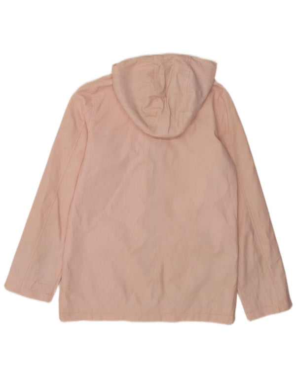 Topshop Veste de pluie à capuche coupe régulière pour femme UK 8 Small Rose Polyester