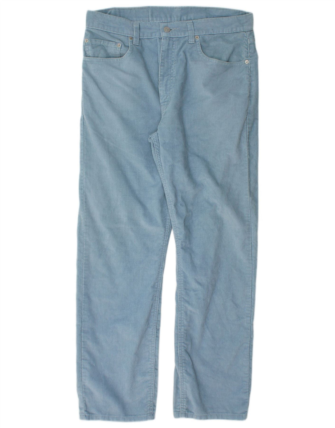 LEVI'S Pantalon Droit 505 Velours Côtelé Homme W34 L30 Bleu Coton