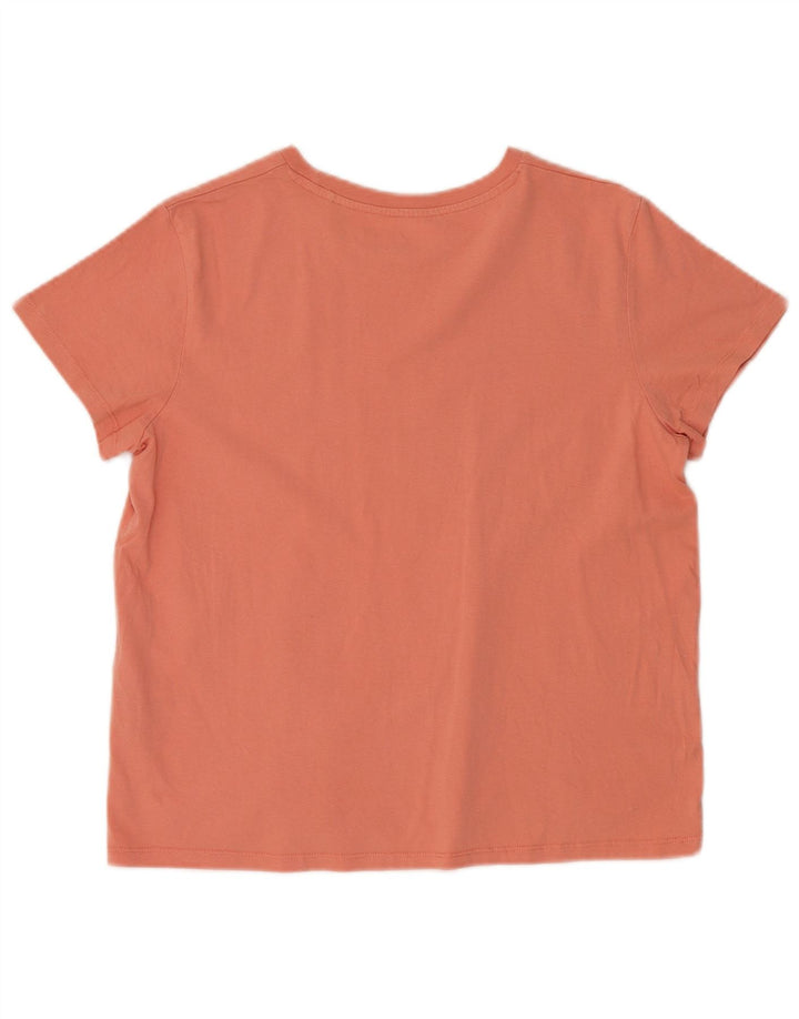 LEVI'S T-shirt graphique pour femme UK 16 Large Orange Coton