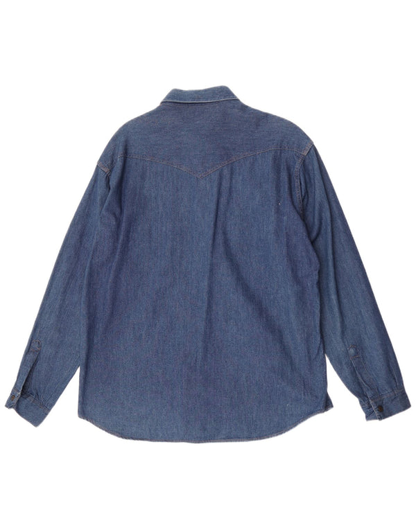 Wrangler Chemise en Jean Homme Grand Bleu Coton