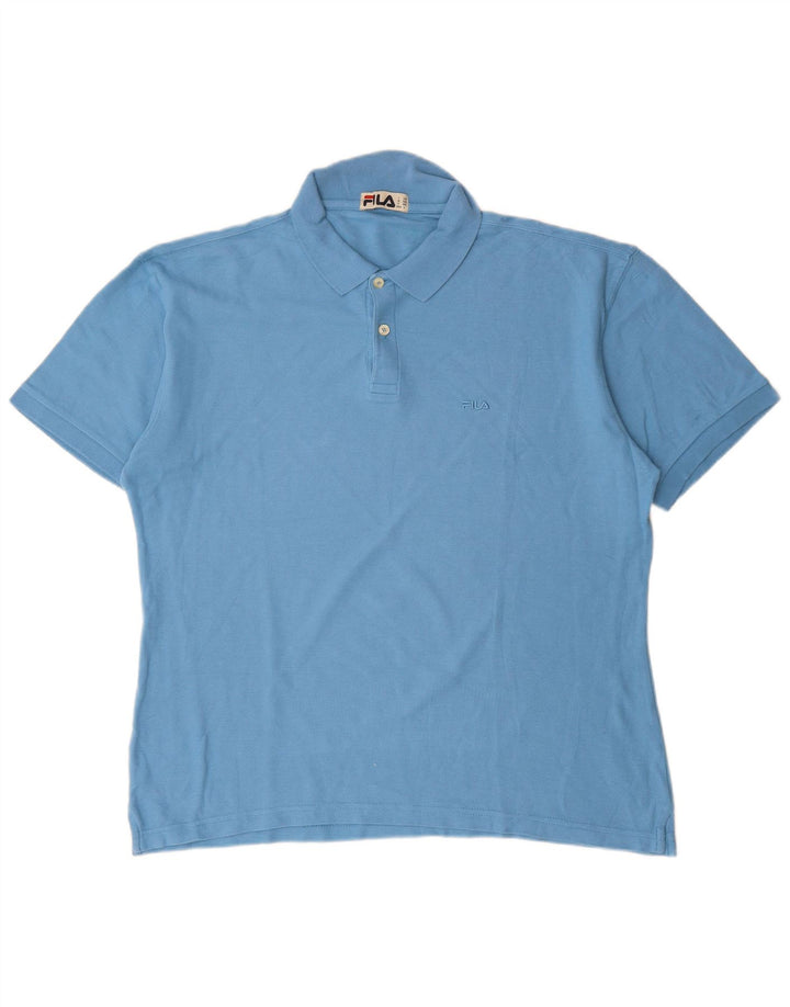 FILA Polo Homme IT 54 XL Bleu Coton