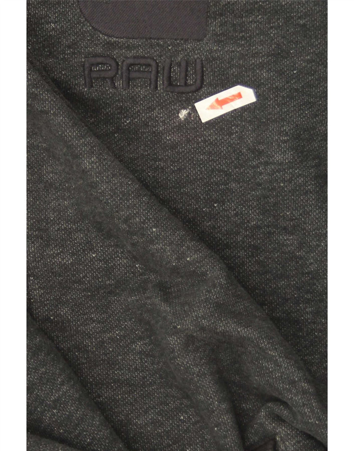 G-Star Pull à capuche zippé en coton moucheté gris moyen homme