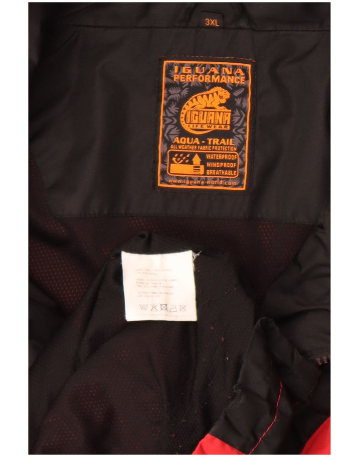 Iguana Veste de Pluie Homme UK 46 3XL Rouge Colorblock Polyester