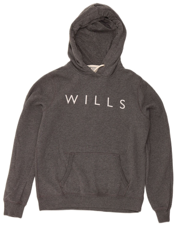 Jack Wills Sweat-shirt graphique coupe classique pour femme UK 12 Gris moyen