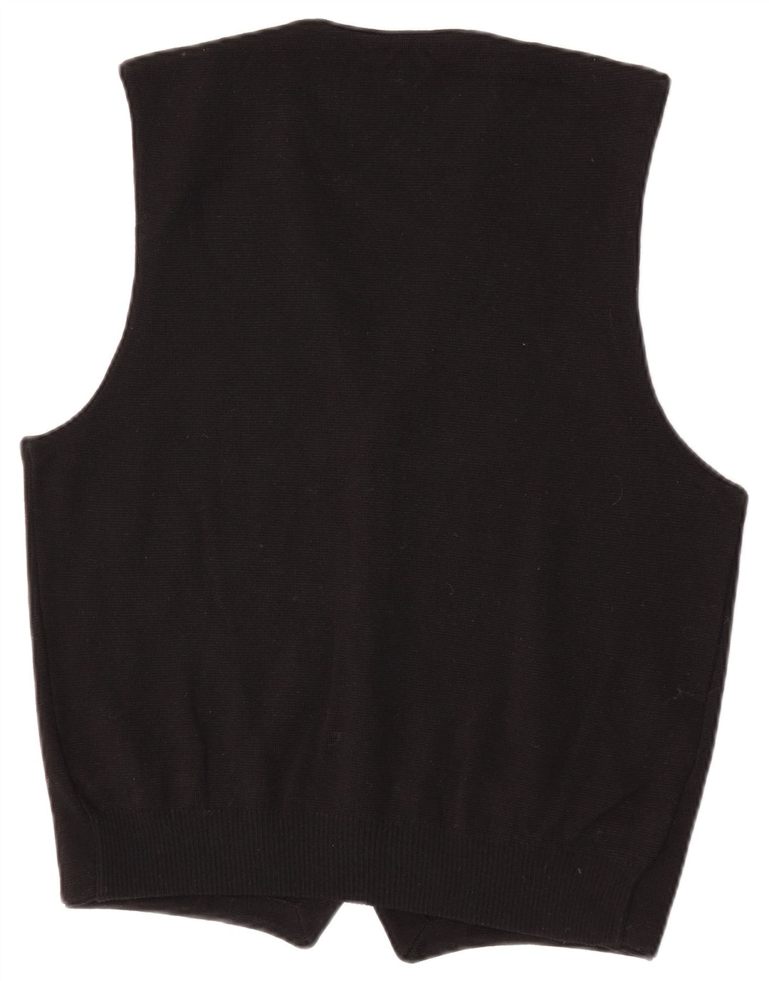 Bramante Pull Cardigan sans Manches Homme IT 48 Laine Vierge Noir Moyen
