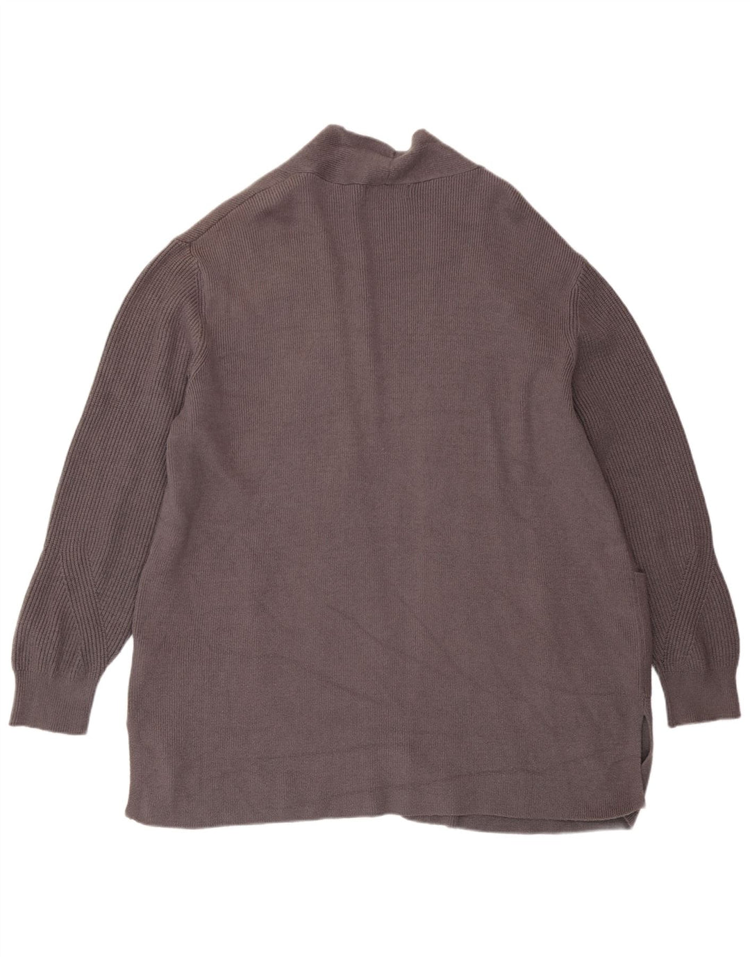 Marks & Spencer Pull Cardigan Ouvert pour Femme UK 20 2XL Gris Viscose