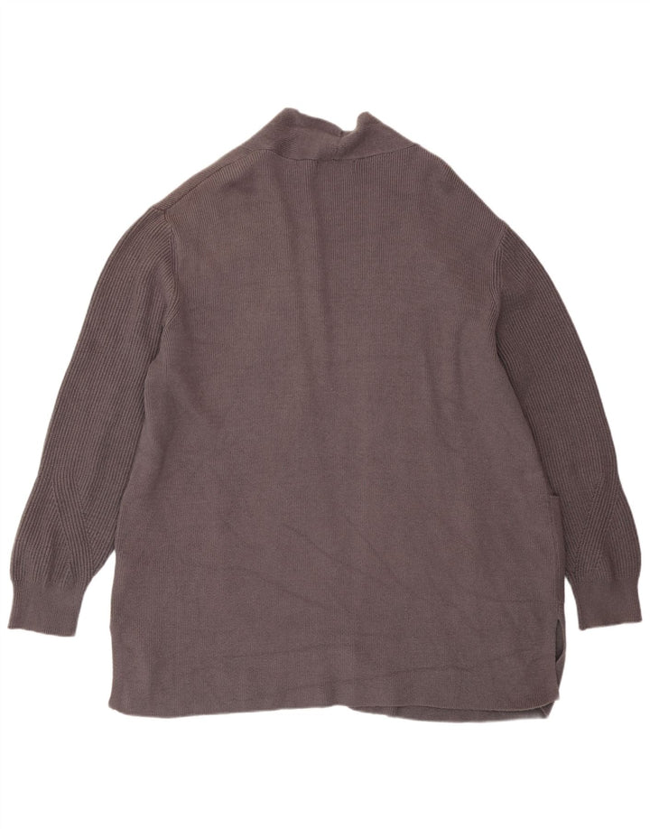 Marks & Spencer Pull Cardigan Ouvert pour Femme UK 20 2XL Gris Viscose