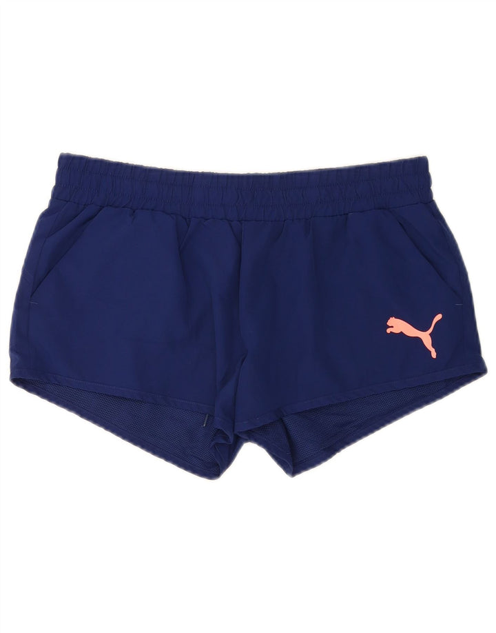 Puma Short de sport pour femme UK 12 Bleu marine moyen Polyester