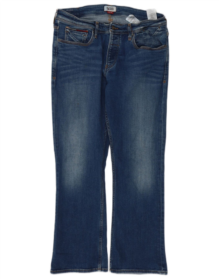 TOMMY HILFIGER Jean Bootcut Homme W34 L28 Bleu Coton