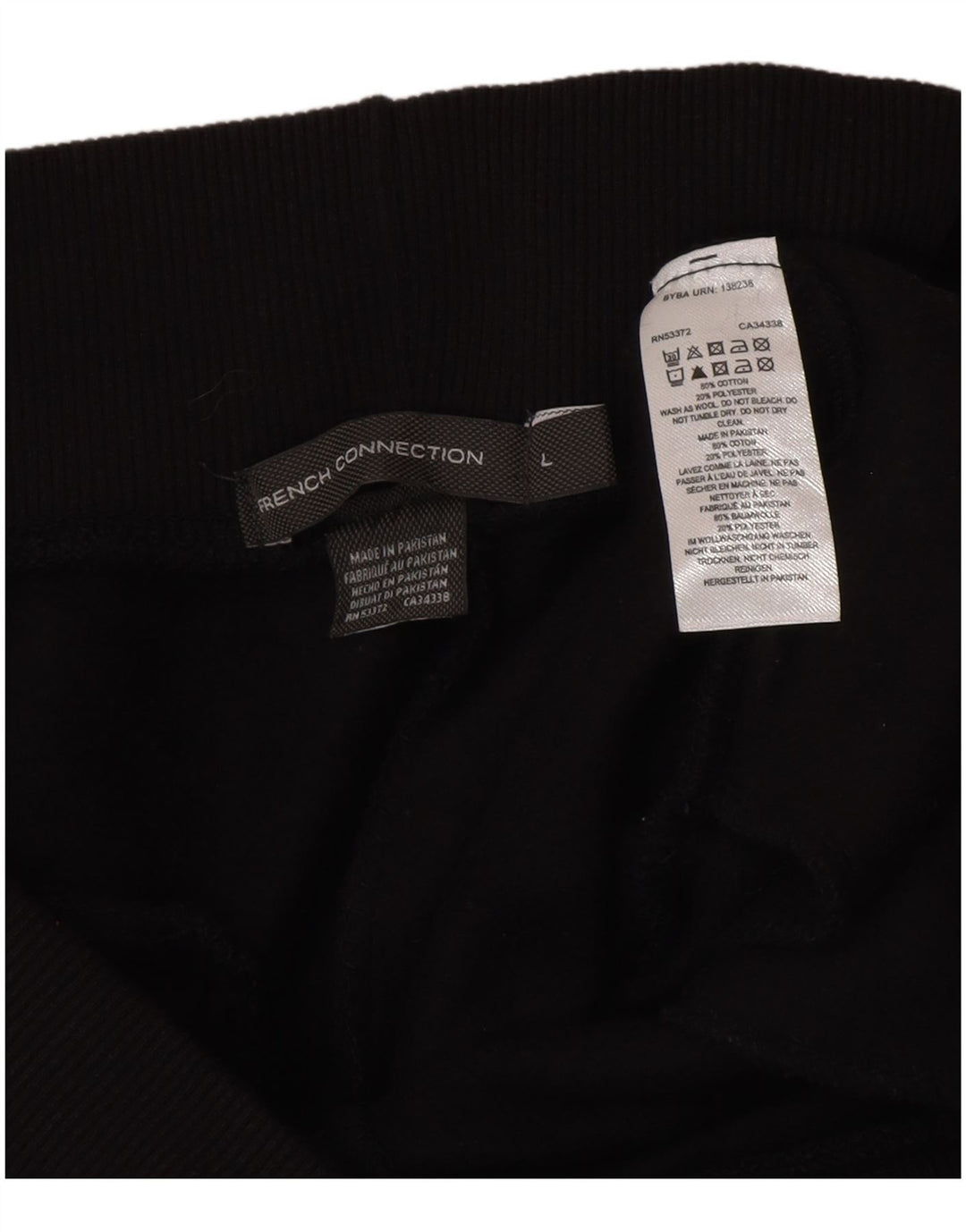 French Connection Pantalon de survêtement pour homme en coton noir Taille L