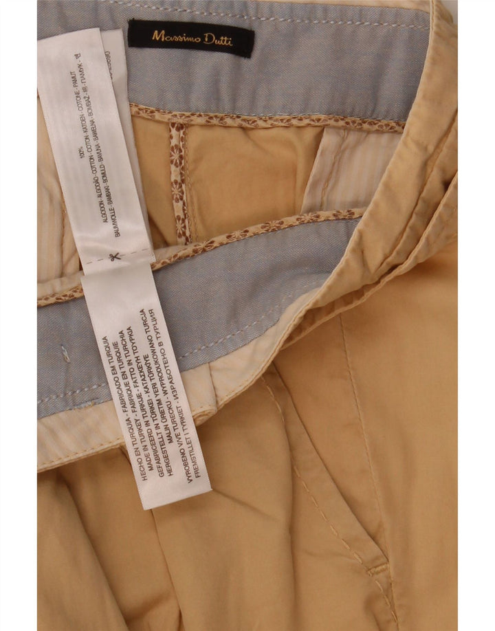 Massimo Dutti Pantalon court pour femme EU 40 Medium W30 L25 Beige