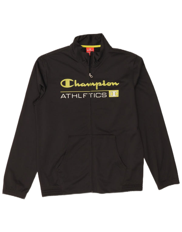 Champion Veste de survêtement graphique pour garçon 15-16 ans 2XL Noir Polyester
