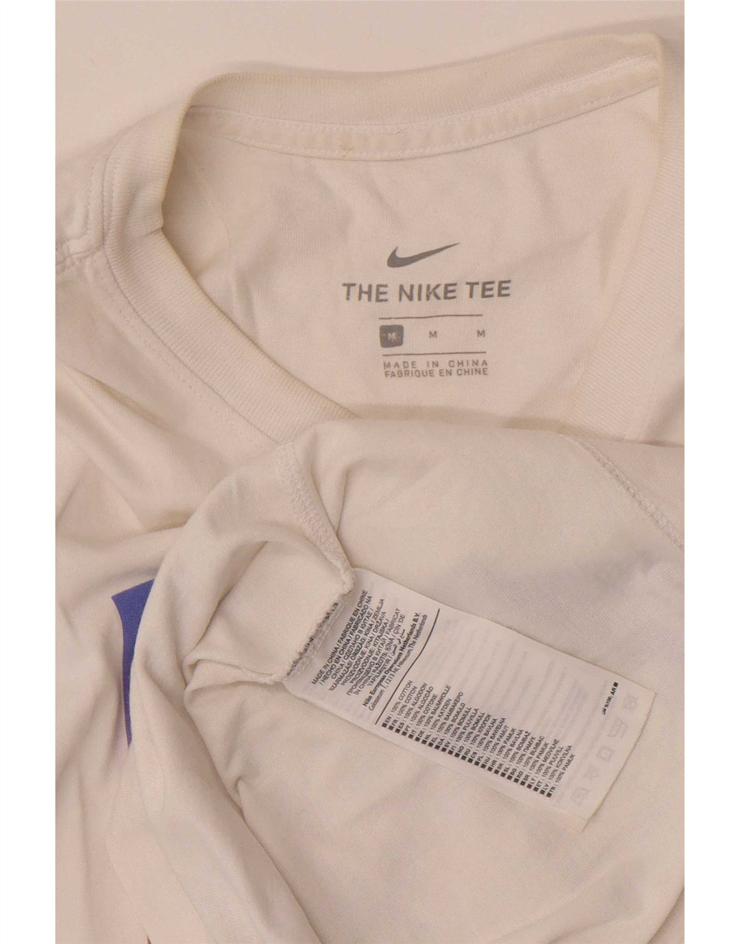 Nike T-shirt graphique pour homme en coton blanc moyen