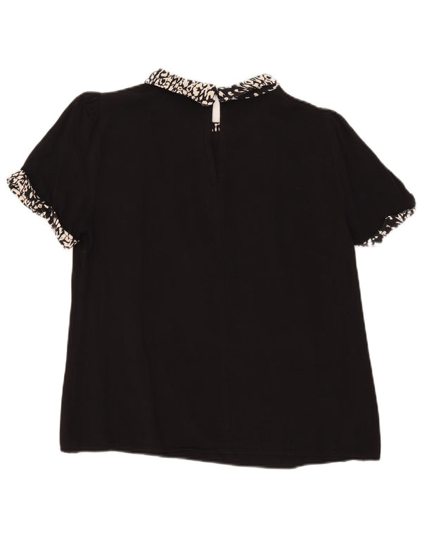 Oasis Chemisier Femme UK 12 Medium Noir Imprimé Animal