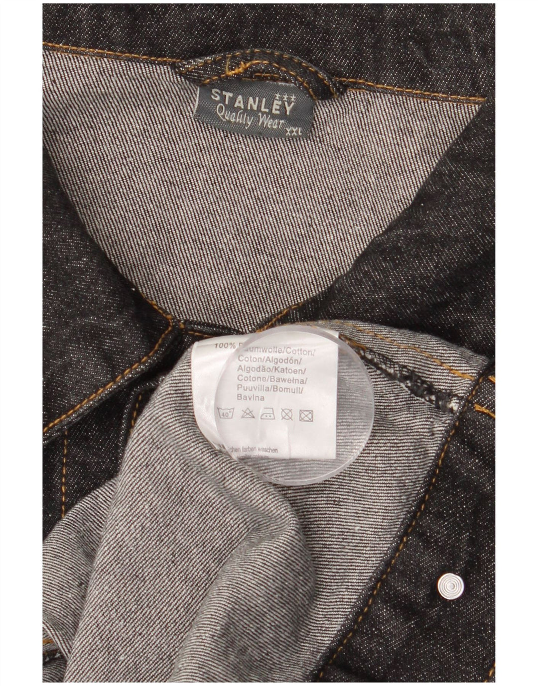 STANLEY Veste en Jean Homme UK 44 2XL Coton Noir