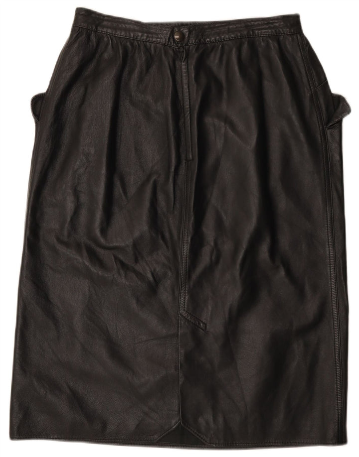 jupe en cuir femme vintage W30 Noir moyen