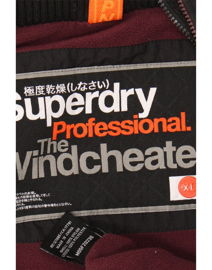 Superdry Veste coupe-vent The Windcheater pour homme UK 42 XL Noir Nylon