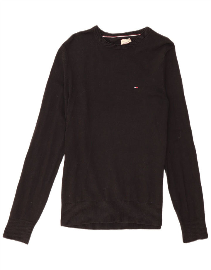 TOMMY HILFIGER Pull Col Bateau Homme Noir Moyen Coton