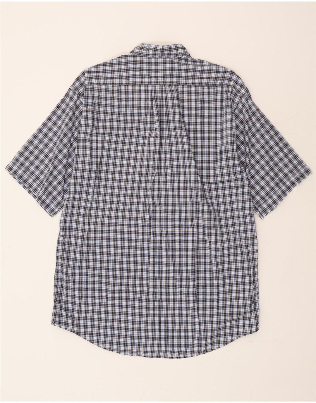Burlington Chemise à manches courtes pour homme en coton à carreaux bleus