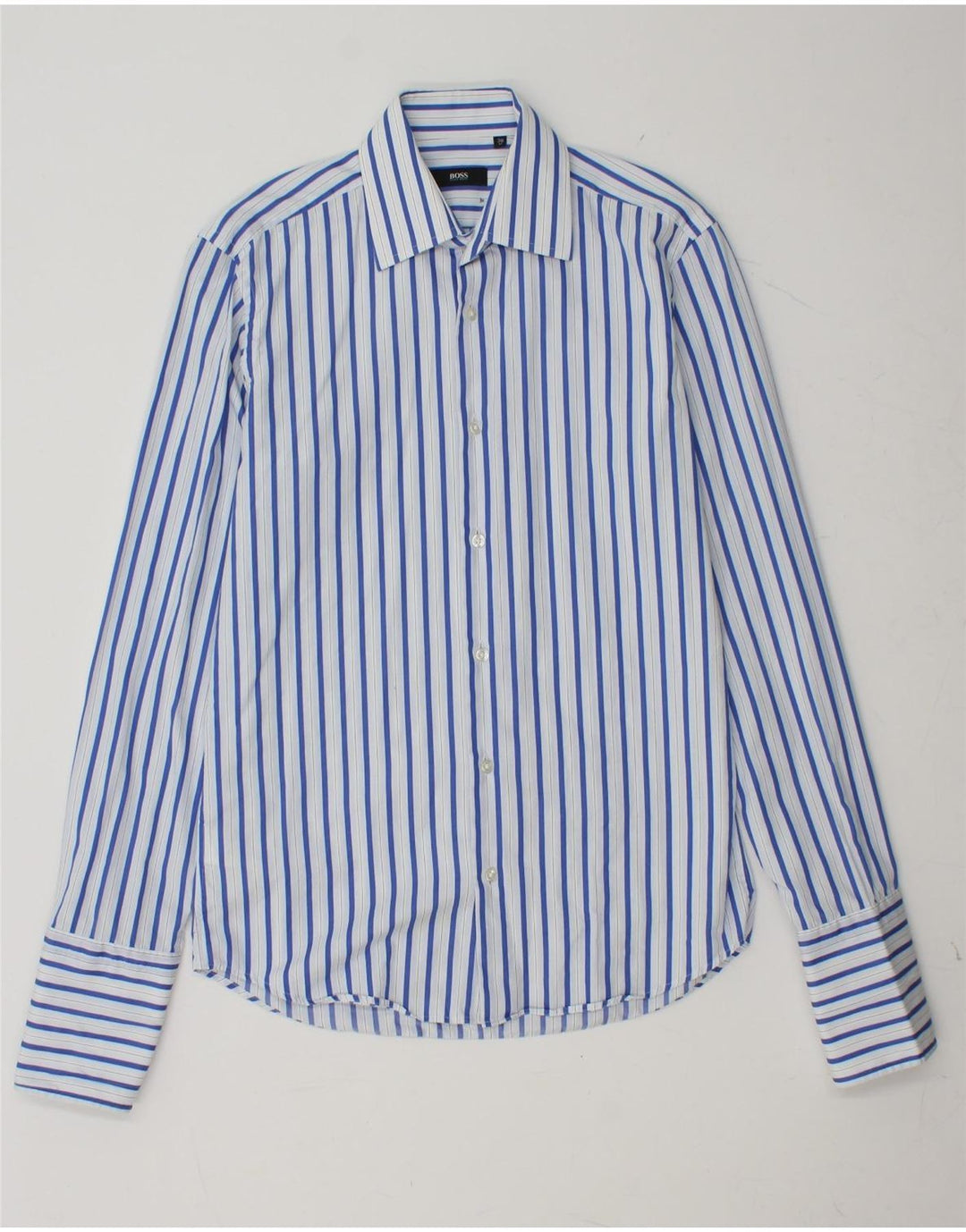 HUGO BOSS Chemise formelle pour homme Taille 38 15 Coton rayé bleu moyen