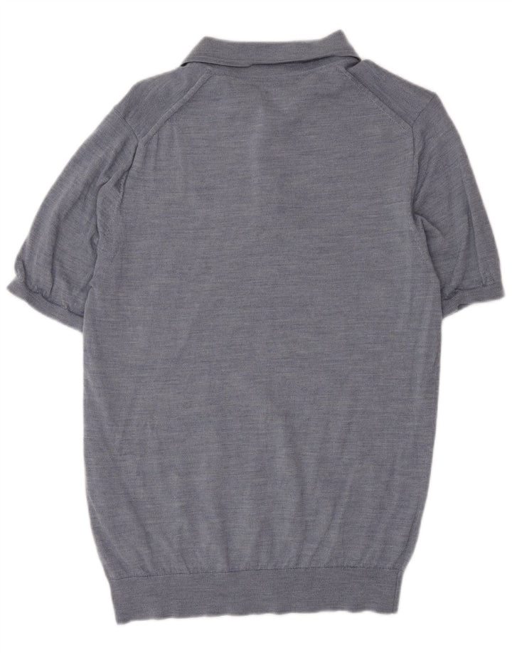 Reiss Polo Homme Bleu Moyen Laine