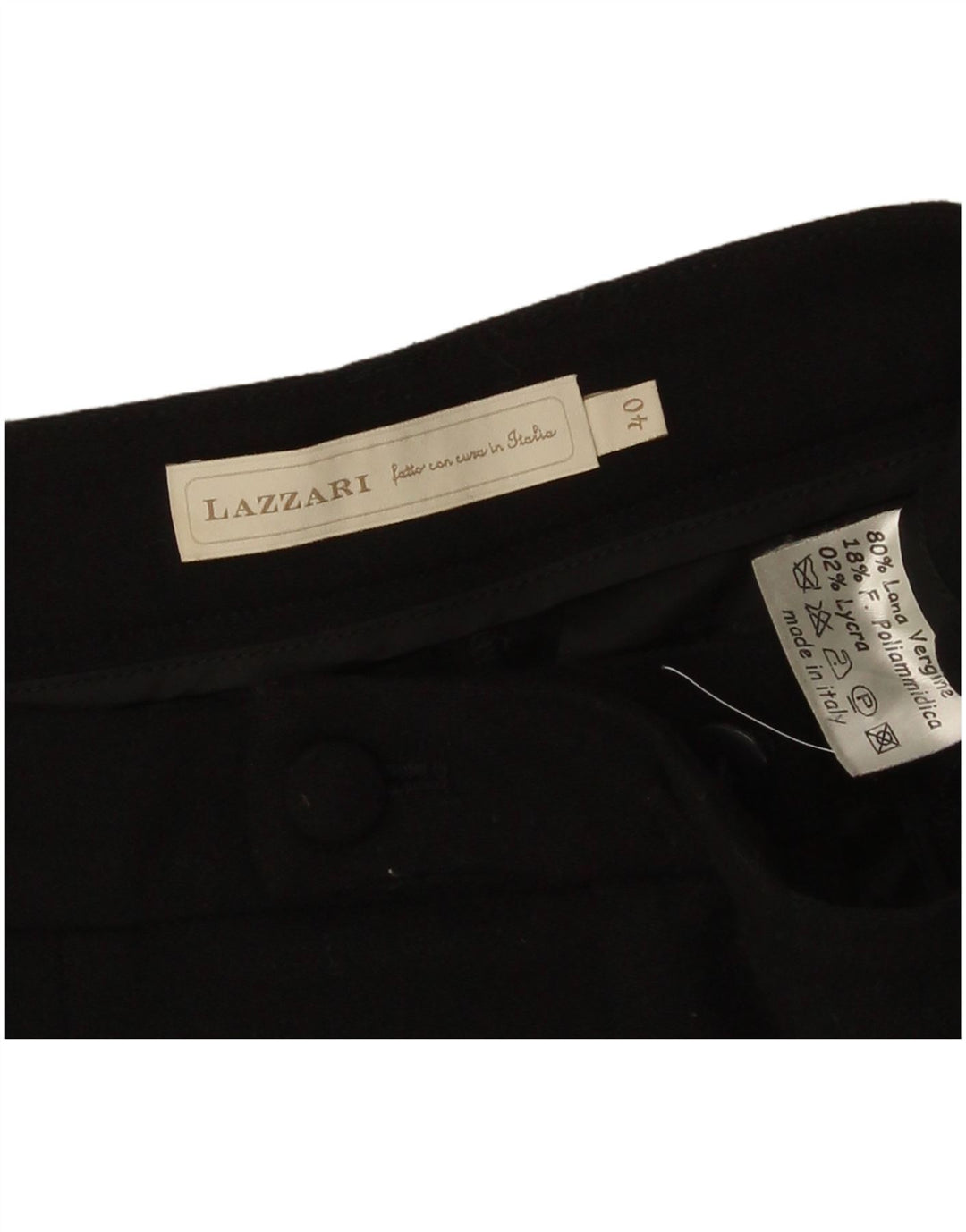 Lazzari Short décontracté pour femme EU 40 Medium W28 Laine vierge noire