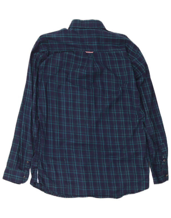 Tommy Hilfiger Chemise sur mesure pour homme XL Bleu marine à carreaux