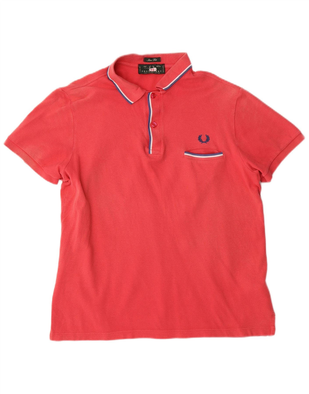 Fred Perry Polo Slim Fit Homme Rouge Moyen Coton