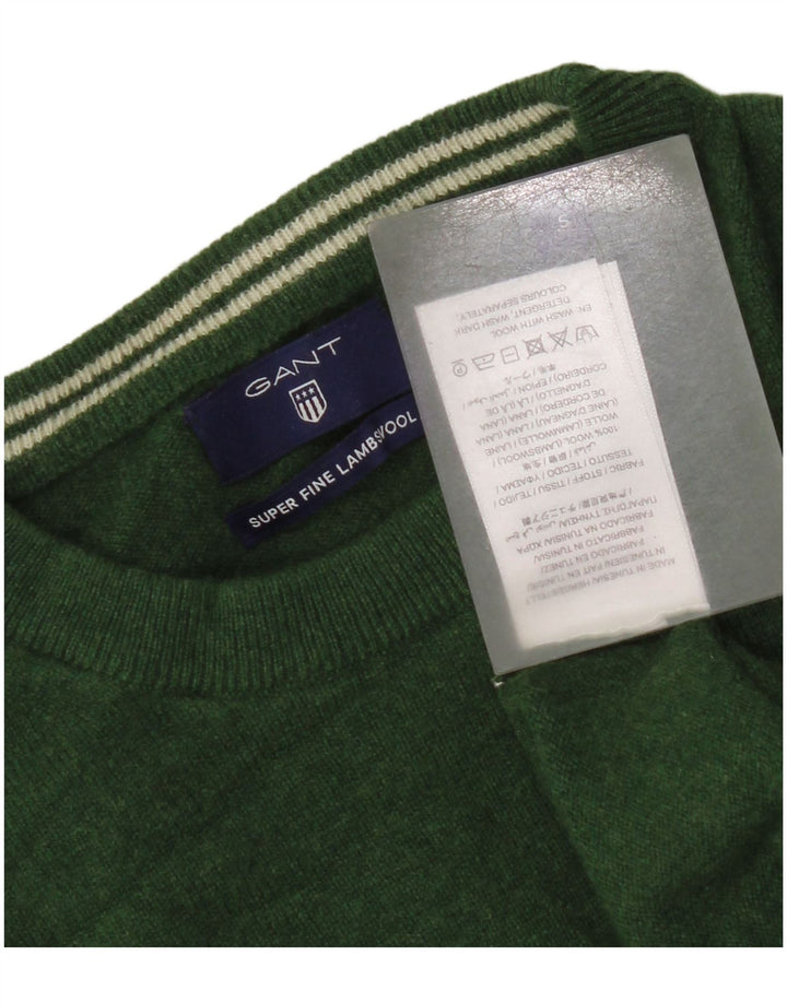 Gant Pull surdimensionné à col rond pour femme UK 10 Petite laine verte