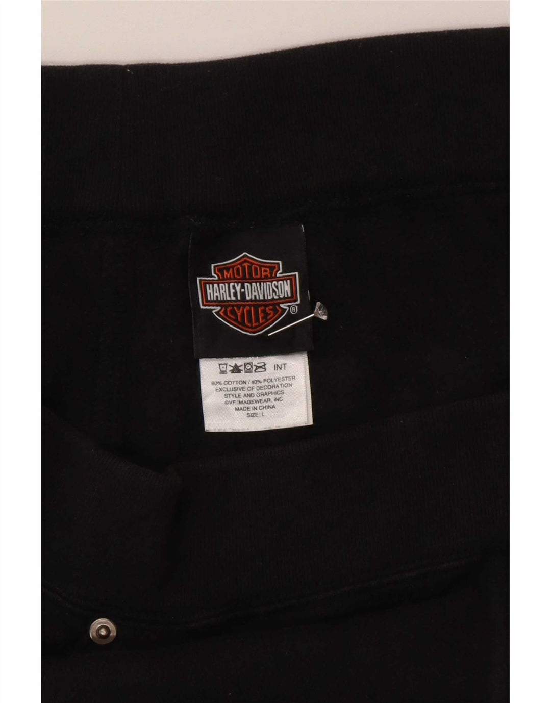 Harley Davidson Pantalon Capri Casual Femme Large W40 Noir Coton