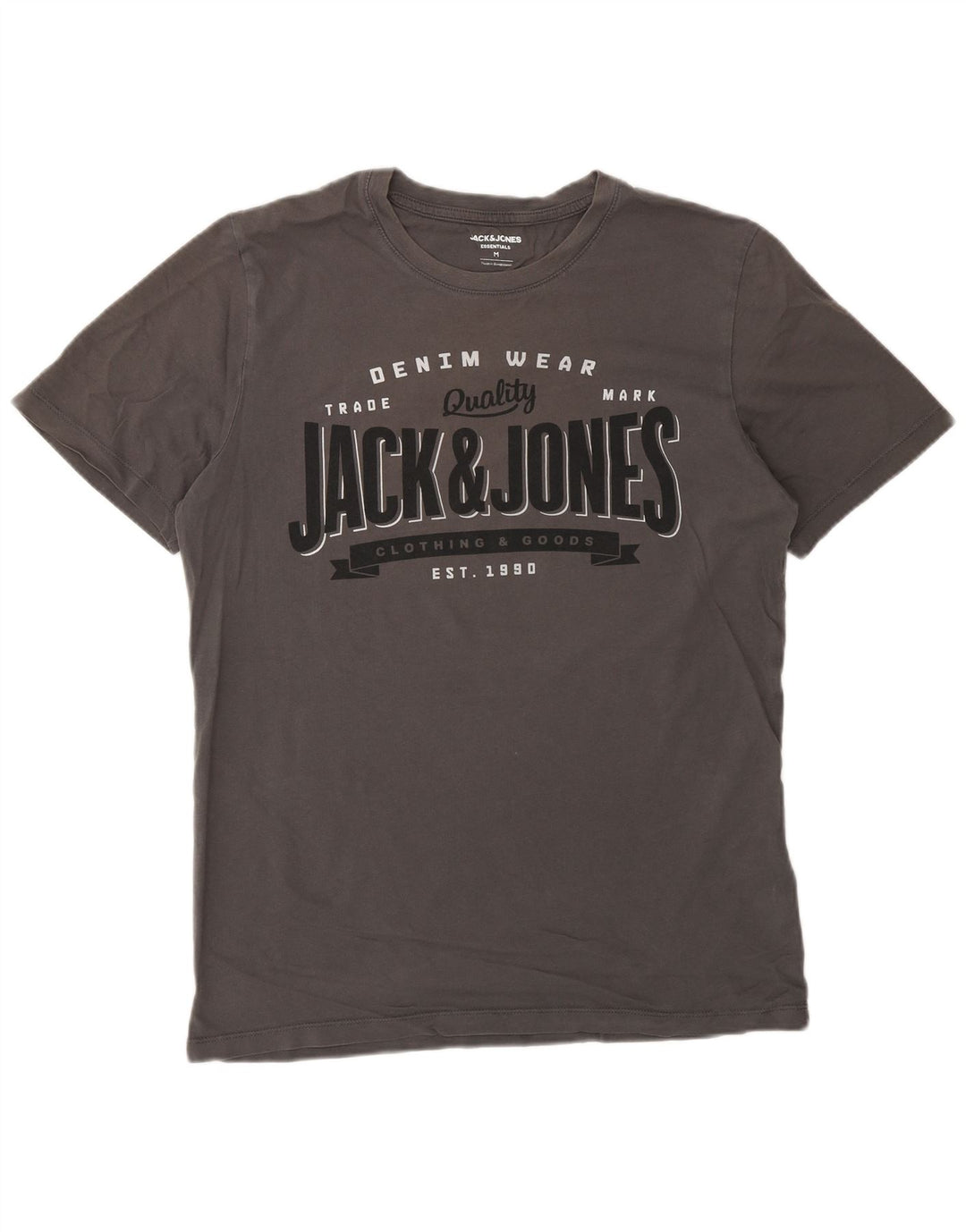 Jack & Jones T-Shirt Graphique Homme Gris Moyen Coton