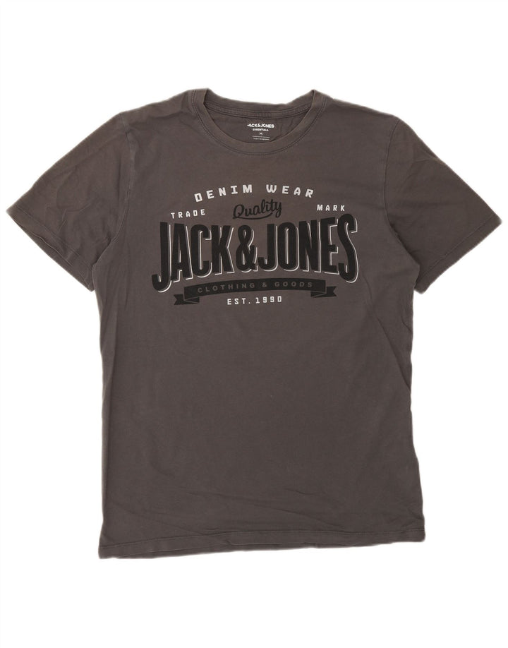Jack & Jones T-Shirt Graphique Homme Gris Moyen Coton