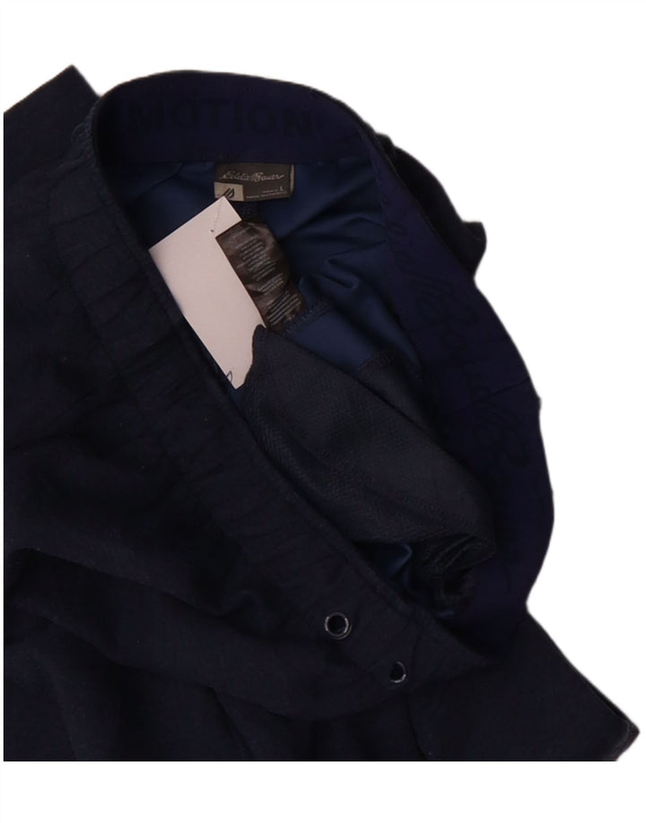 EDDIE BAUER Mens Tracksuit Trousers Joggers Large  Navy Blue Polyester Vintage Eddie Bauer and Second-Hand Eddie Bauer from Messina Hembry 