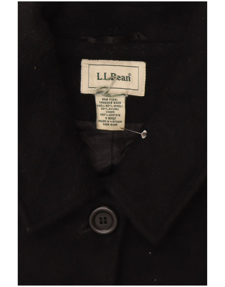 L.L.Bean Manteau Femme UK 20 2XL Laine Noire