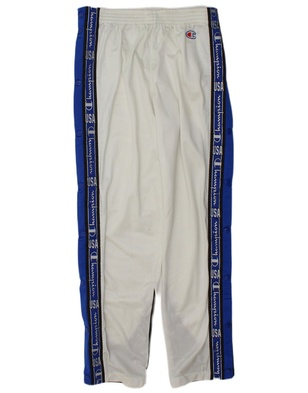 Champion Pantalon de survêtement pour homme Large Blanc Colorblock Polyester Sports