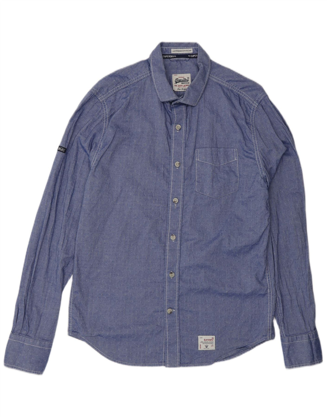 SUPERDRY Chemise Homme Large Bleu Pois Coton
