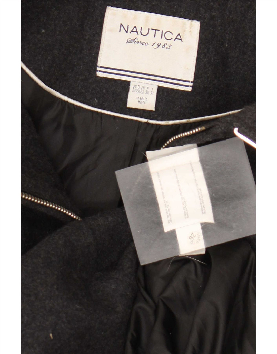 Nautica Veste Bomber Femme UK 20 2XL Laine Grise